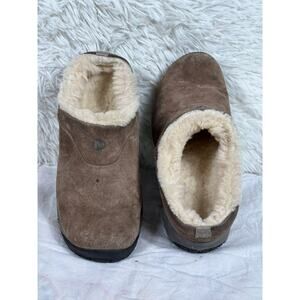 Merrell Encore Ice Bracken Slip On Clog Shoes Brown Suede Leather Women’s Sz 6